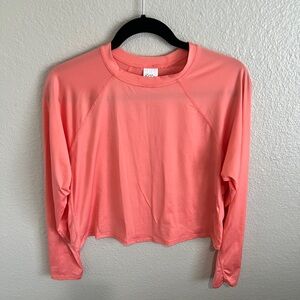 Kona Sol Women's Peach Long Sleeve Beach Tee Large
